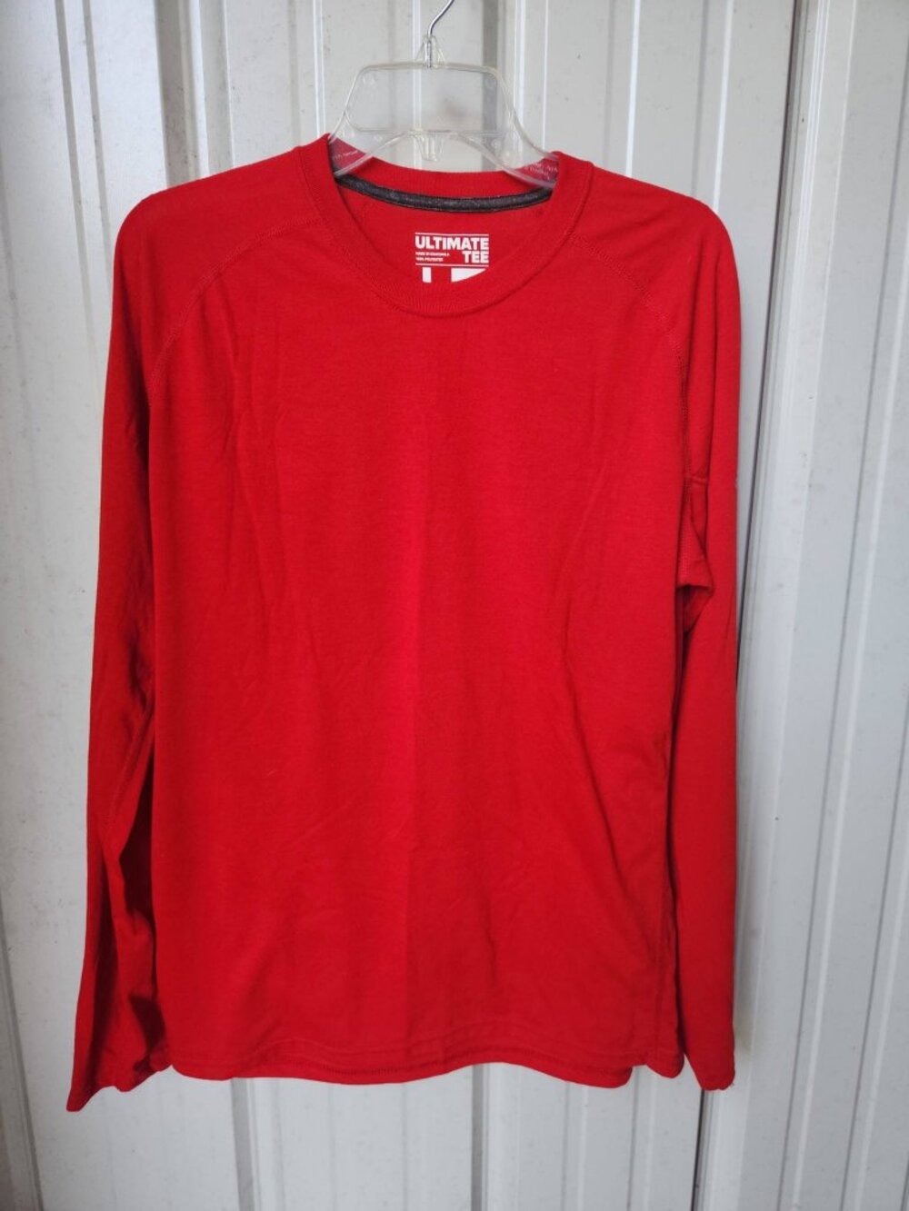 Large Adidas Unisex Red Long Sleeve Shirt Activewear